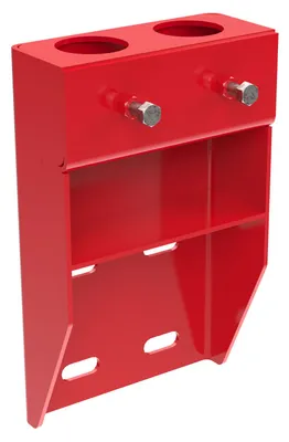 Vestil Steel Wall Mount Bracket For Pipe Safety Railing Red
