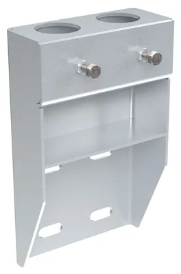 Vestil Steel Wall Mount Bracket For Pipe Safety Railing Silver