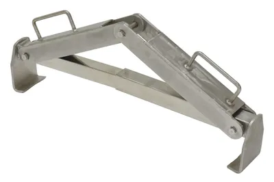 Vestil VDL-1000-SS stainless steel vertical drum lifter shown from an alternate angle