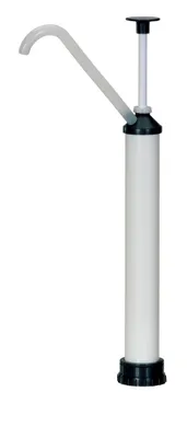 Vestil VDPX self-venting drum pump shown from an alternate angle