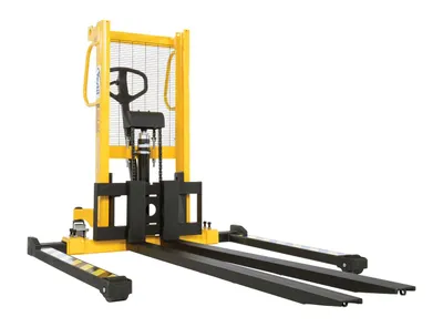Vestil VHPS-550-AA-F72 manual & electric stacker shown from an alternate angle