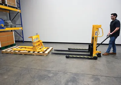 Vestil VHPS-550-AA-F72 manual & electric stacker shown from an alternate angle