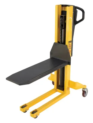 Vestil VHPS-NM-600-39 single fork skid positioner lifter shown from an alternate angle