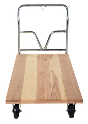 Vestil VHPT-3060 hardwood platform truck shown from an alternate angle