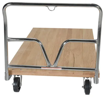 Vestil VHPT-3672 hardwood platform truck shown from an alternate angle