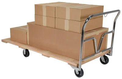 Vestil VHPT-3672 hardwood platform truck shown from an alternate angle