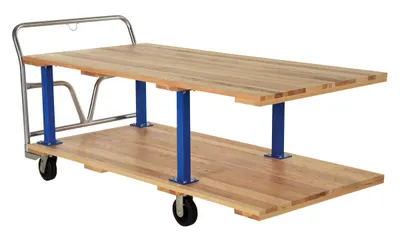 Vestil VHPT/D-3672 double & triple decker hardwood platform cart