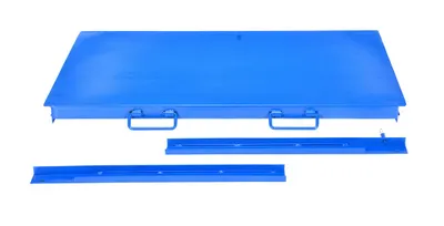 Vestil VRSOR-SLF heavy duty roll-out shelving shown from an alternate angle