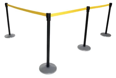 Vestil WEB-P indoor personnel guidance barrier shown from an alternate angle
