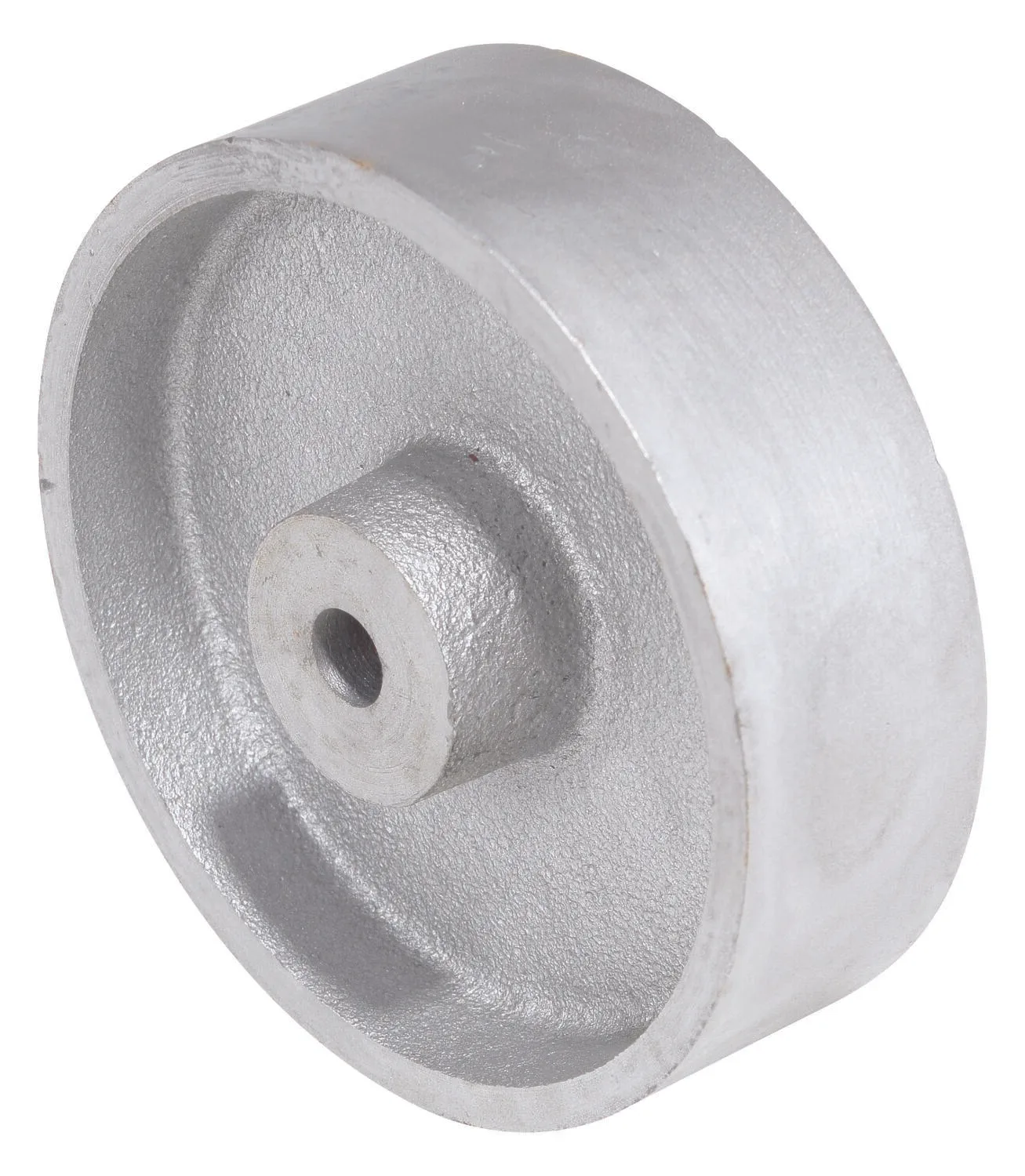 Vestil WHL-MA-4X1.25-3/8 metal alloy wheel shown from an alternate angle