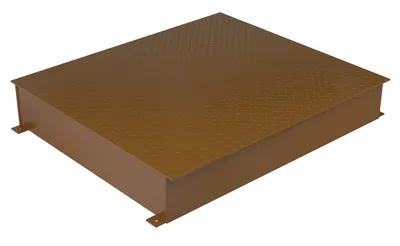 Vestil Steel Approach Ramp Spacer 8 In. Height 4000 Lb. Capacity Brown