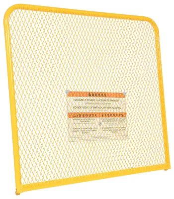 Vestil Steel Expanded Metal Back 48 In. Wide For Work Platform Models Yellow