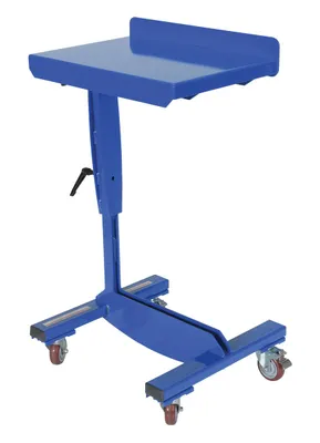 Vestil WPT-1624 mobile tilting work table shown from an alternate angle