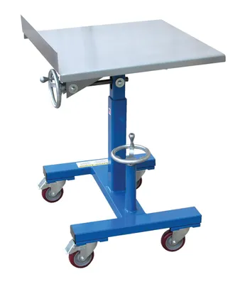 Vestil WT-2424 mobile tilting work table shown from an alternate angle