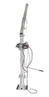 Vestil WTJ-4-G-DC winch operated truck jib crane shown from an alternate angle