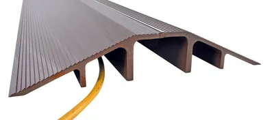 Vestil XHCR-60-BRN extruded aluminum hose & cable crossover shown from an alternate angle