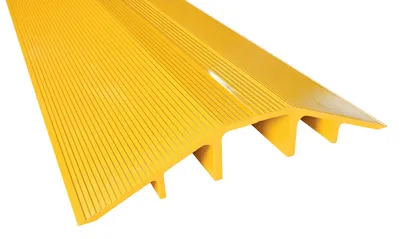 Vestil XHCR-60-Y extruded aluminum hose & cable crossover shown from an alternate angle