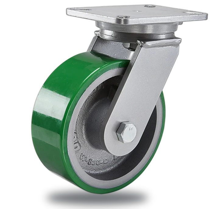 Hamilton S-CH-83DB Champion Swivel Caster, 8" x 3" Polyurethane