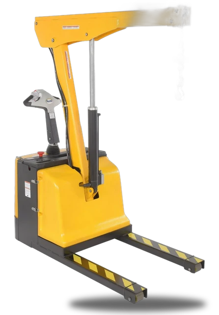 Vestil Steel Electric Powered Low Profile Floor Crane 1600 Lb. Capacity Yellow