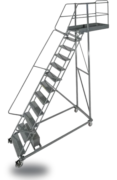 Ballymore CL-15-42 15-Step Heavy-Duty Steel Rolling Cantilever Ladder