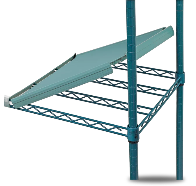 Quantum WR86-2472WPMS-5 Stationary Wire Plastic Mat Solid Shelving Unit, 72"W x 24"D x 86"H, 600-800 lb capacity