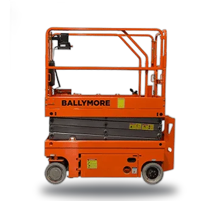 Ballymore DSL-45 Battery-Powered Drivable Compact Scissor Lift with Roll-Out Cantilevered Platform