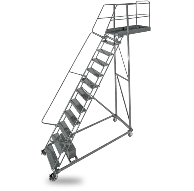 Ballymore CL-15-42 15-Step Heavy-Duty Steel Rolling Cantilever Ladder