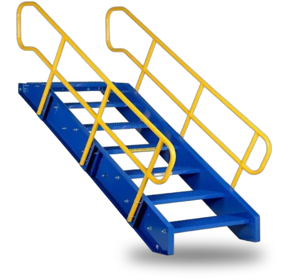 Vestil STAIR-144 Steel 19 Step Modular Style Stairway Top Step