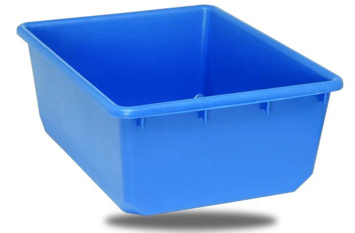 Quantum TUB2419-9BLCS QuanTub Nesting Tote, 100 lb capacity, Blue, Case of 6