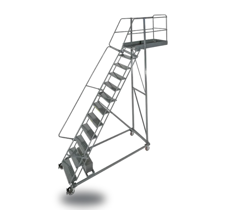 Ballymore CL-15-28 15-Step Heavy-Duty Steel Rolling Cantilever Ladder