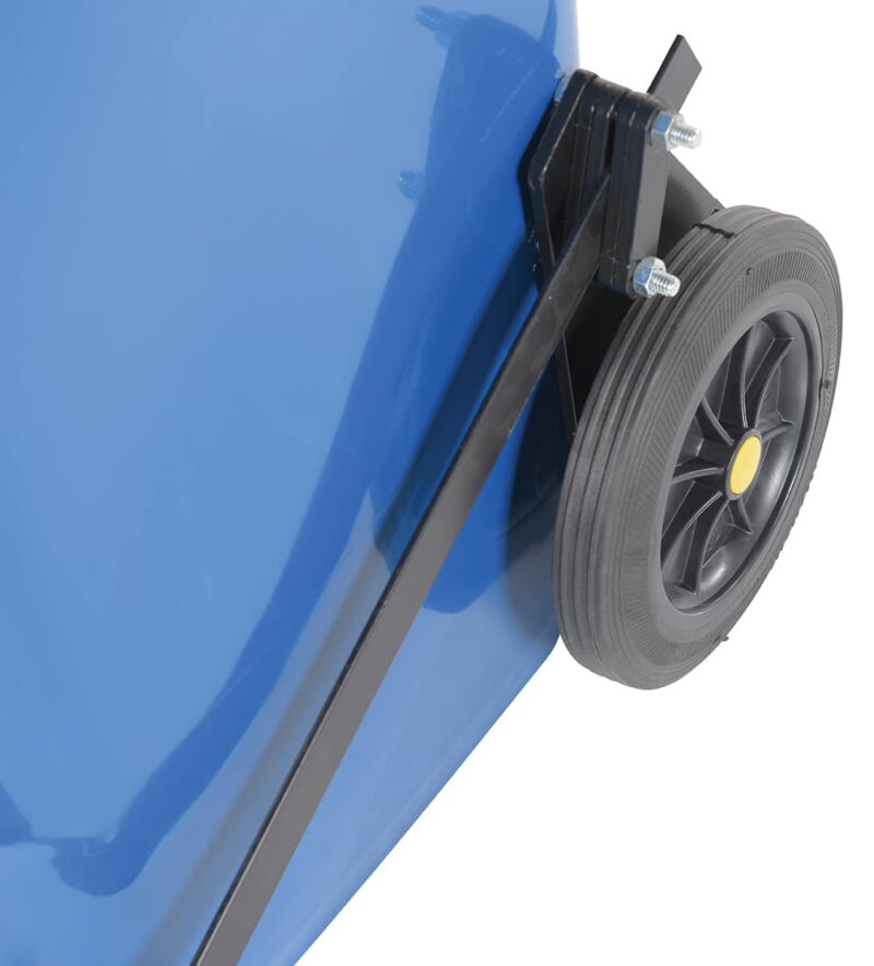 - Th-32-Blu-Fl Blue Poly Trash Can 32 Gal W/ Lid Lift - Material Handling