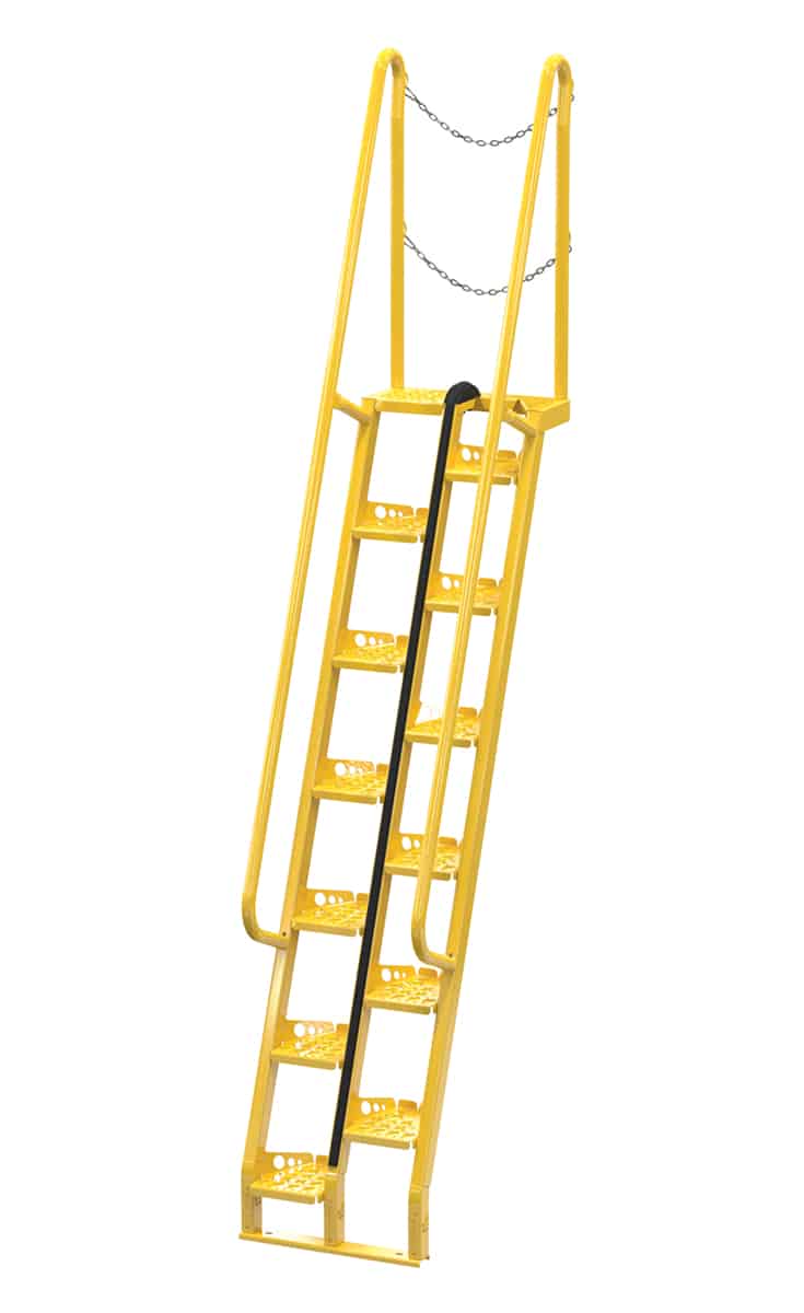 - Ats-8-68-Hdg Galvanized Alternate Tread Stair 68 Degree 95.87 In - Material Handling