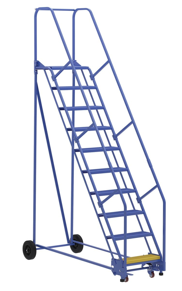 - Lad-10-14-P Warehouse Ladder 58 Deg Perf 10 Stp 14In - Material Handling