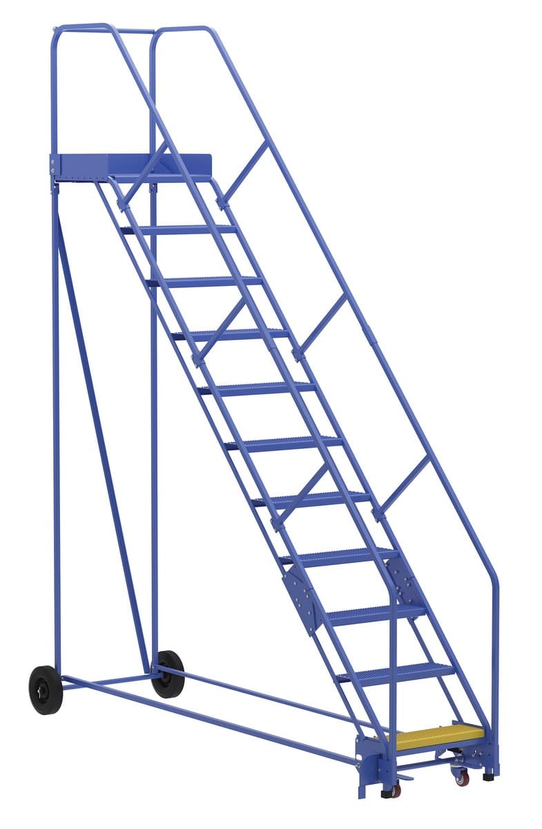 - Lad-11-21-P-Ez Warehouse Ladder 50 Deg Perf 11 Stp 21In - Material Handling