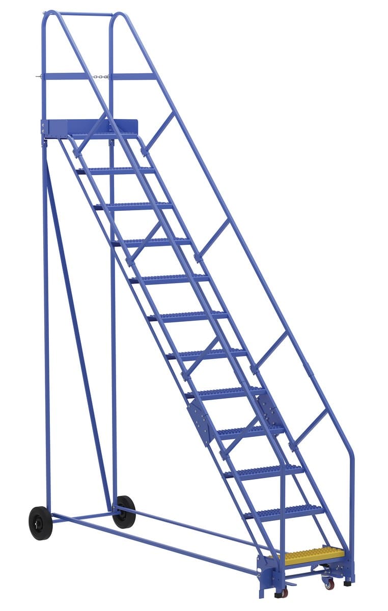- Lad-12-14-G-Ez Warehouse Ladder 50 Deg Grip 12 Stp 14In - Material Handling