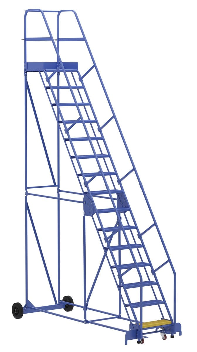 - Lad-15-21-P Warehouse Ladder 58 Deg Perf 15 Stp 21In - Material Handling