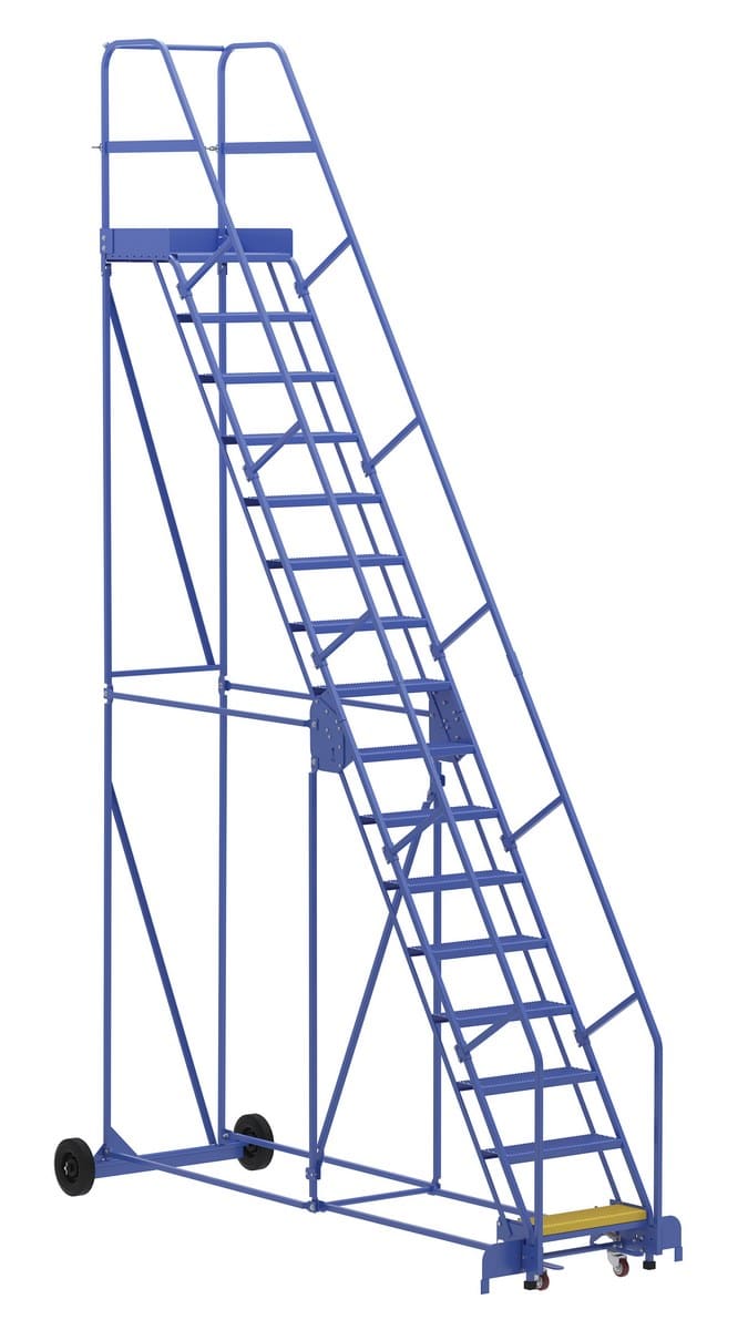 - Lad-16-21-P Warehouse Ladder 58 Deg Perf 16 Stp 21In - Material Handling
