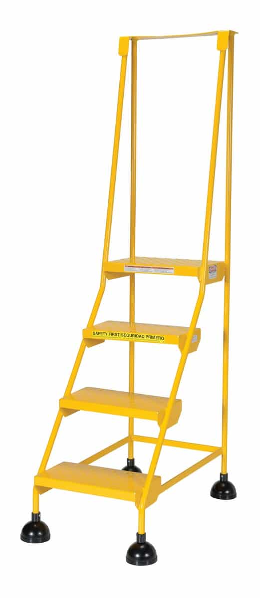 - Lad-4-Y-P Spring Loaded Roll Ladder Perf 4 Stp Yel - Material Handling