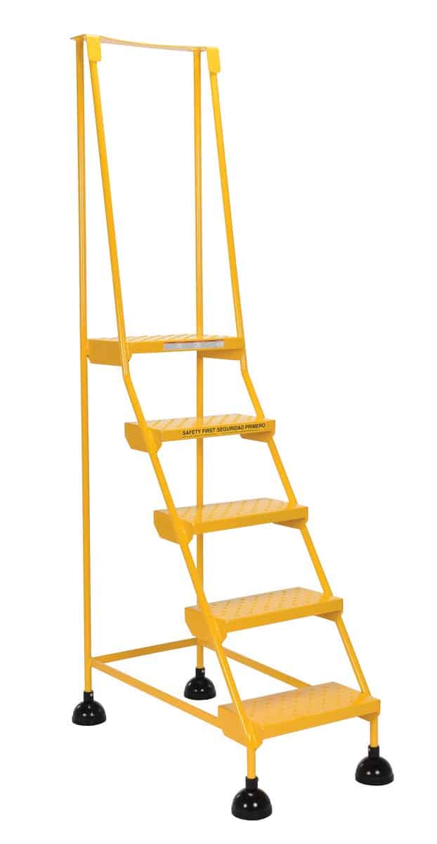 - Lad-5-Y-P Spring Loaded Roll Ladder Perf 5 Stp Yel - Material Handling