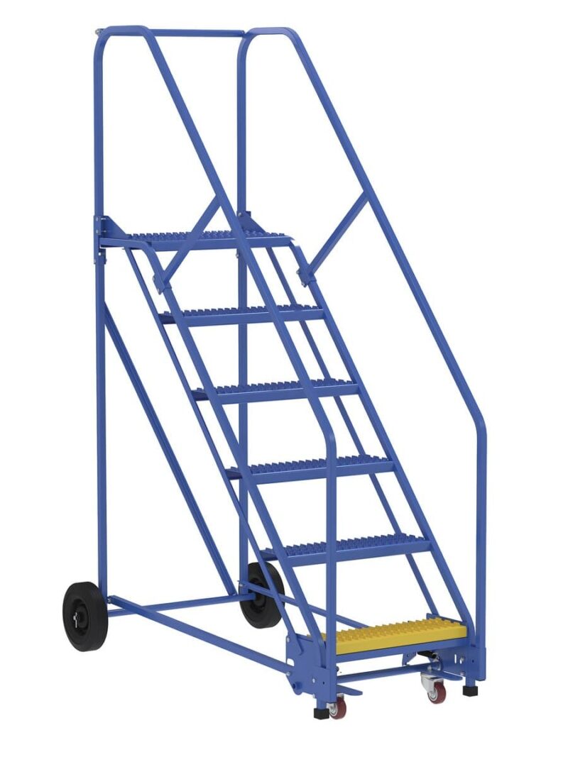 - Lad-6-14-G-Ez Warehouse Ladder 50 Deg Grip 6 Stp 14 In - Material Handling