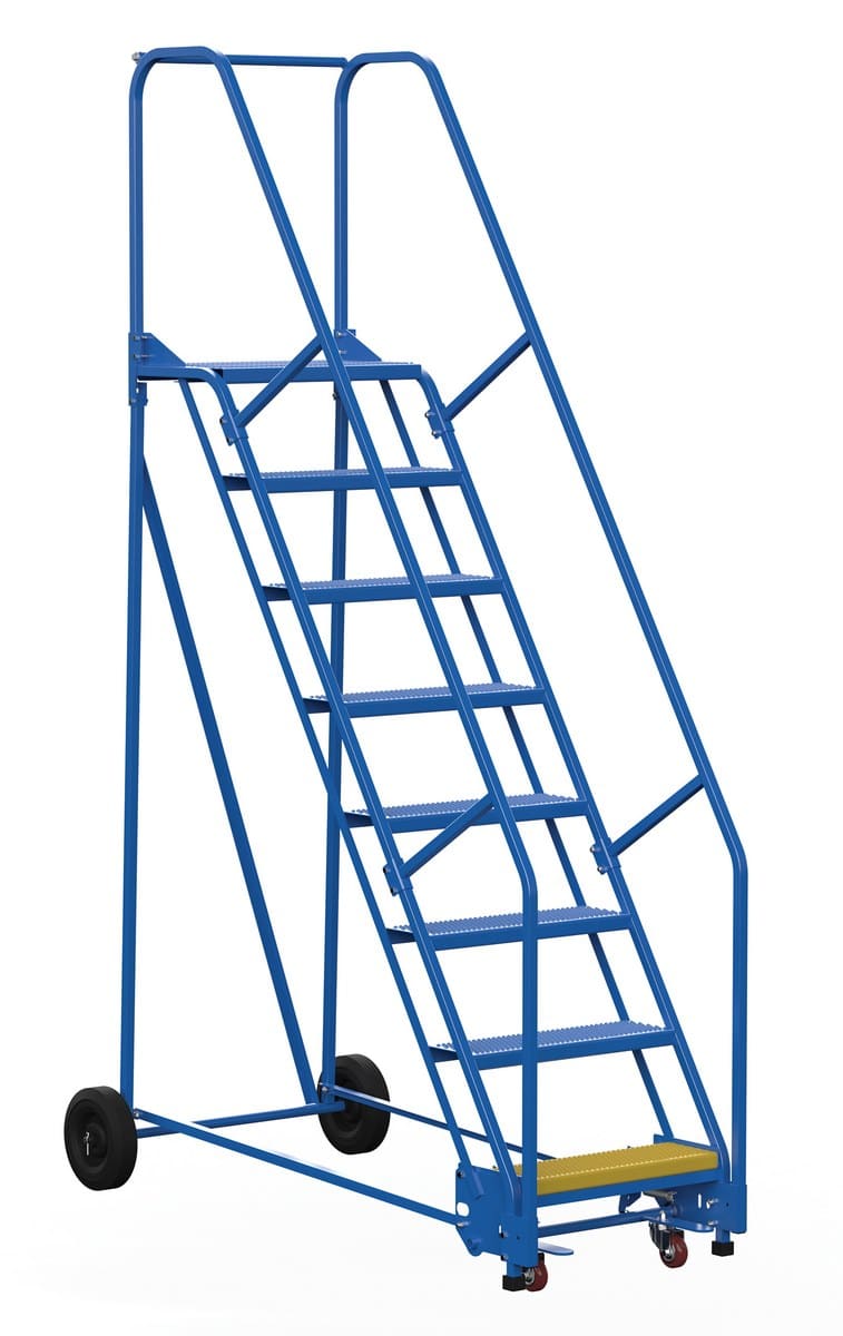 - Lad-8-14-P Warehouse Ladder 58 Deg Perf 8 Stp 14 In - Material Handling