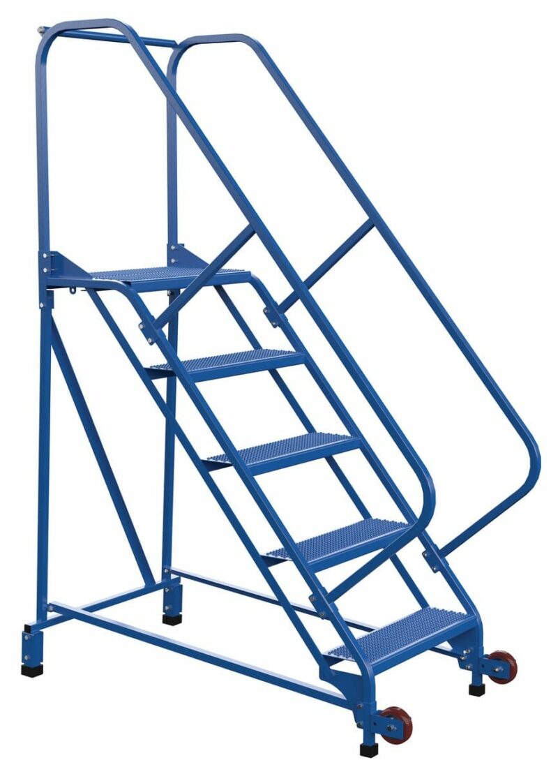 - Lad-Trn-50-5-P Tip-N-Roll Ladder Perforated 5 Step 50° - Material Handling