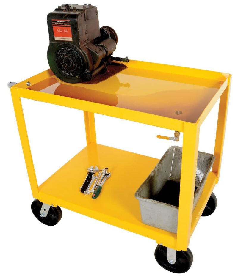 - Dh-Ph4-2436-D Ergo Handle Cart W/Drain 24X36 Yellow - Material Handling