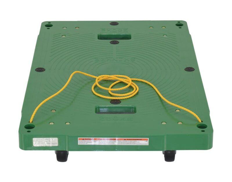 - Pos-2133-Rope Plastic Dolly W/Pull Rope 33.5X21 In - Material Handling