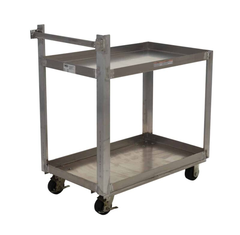 Vestil Sca2-2236 Aluminum Service Cart 2 Shelves - Vestil Sca2-2236 Aluminum Service Cart 2 Shelves - Material Handling