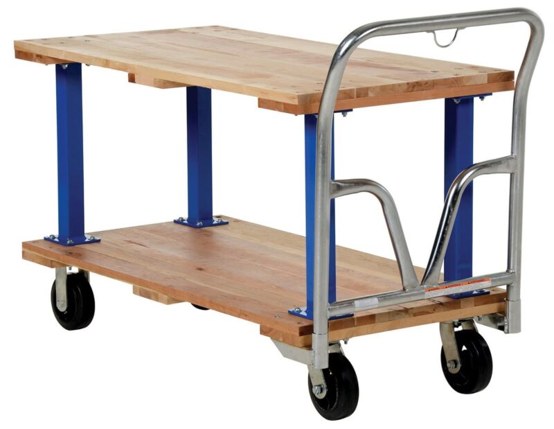Vestil Vhpt/D-2448 Hardwood Double Deck Platform Cart - Vestil Vhpt/D-2448 Hardwood Double Deck Platform Cart - Material Handling