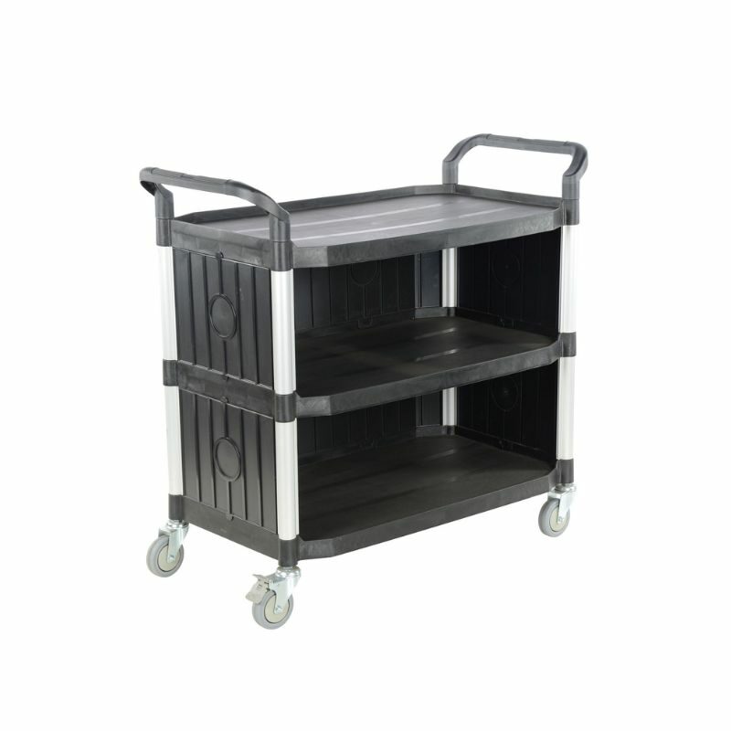 Vestil CSC-P Steel Commercial Cart with Panels and 3 Shelves