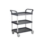 Vestil CSC-S Steel Commercial Cart with 3 Shelves and No Side Panels