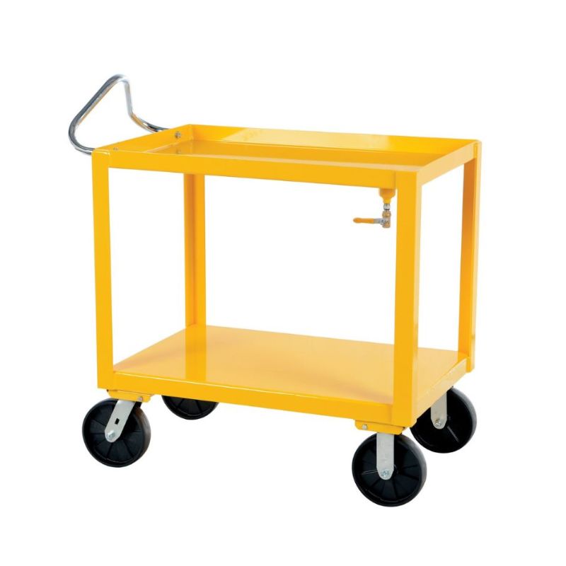 Vestil Dh-Ph4-2436-D Heavy Duty Ergo Handle Cart With Gfn Casters And Drain