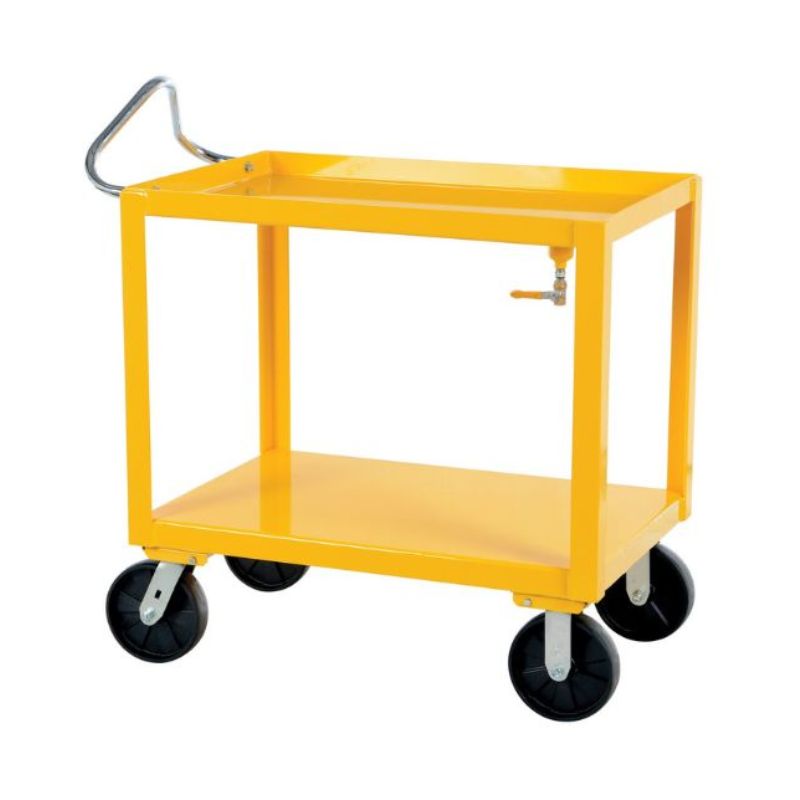 Vestil Dh-Ph4-3448-D Heavy Duty Ergo Handle Cart With Gfn Casters And Drain